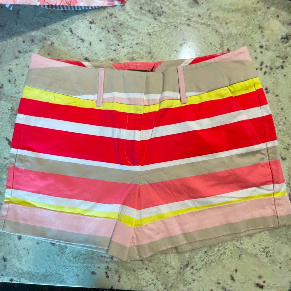New York & Company Red and Pink Bermuda Shorts